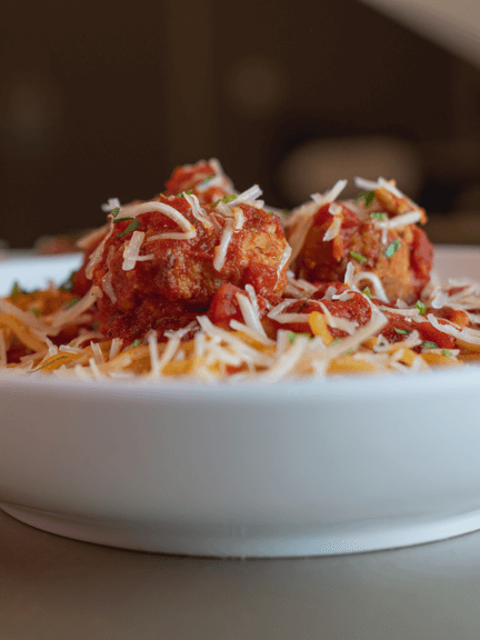 Spaghetti and meatballs at MoMo pizzeria